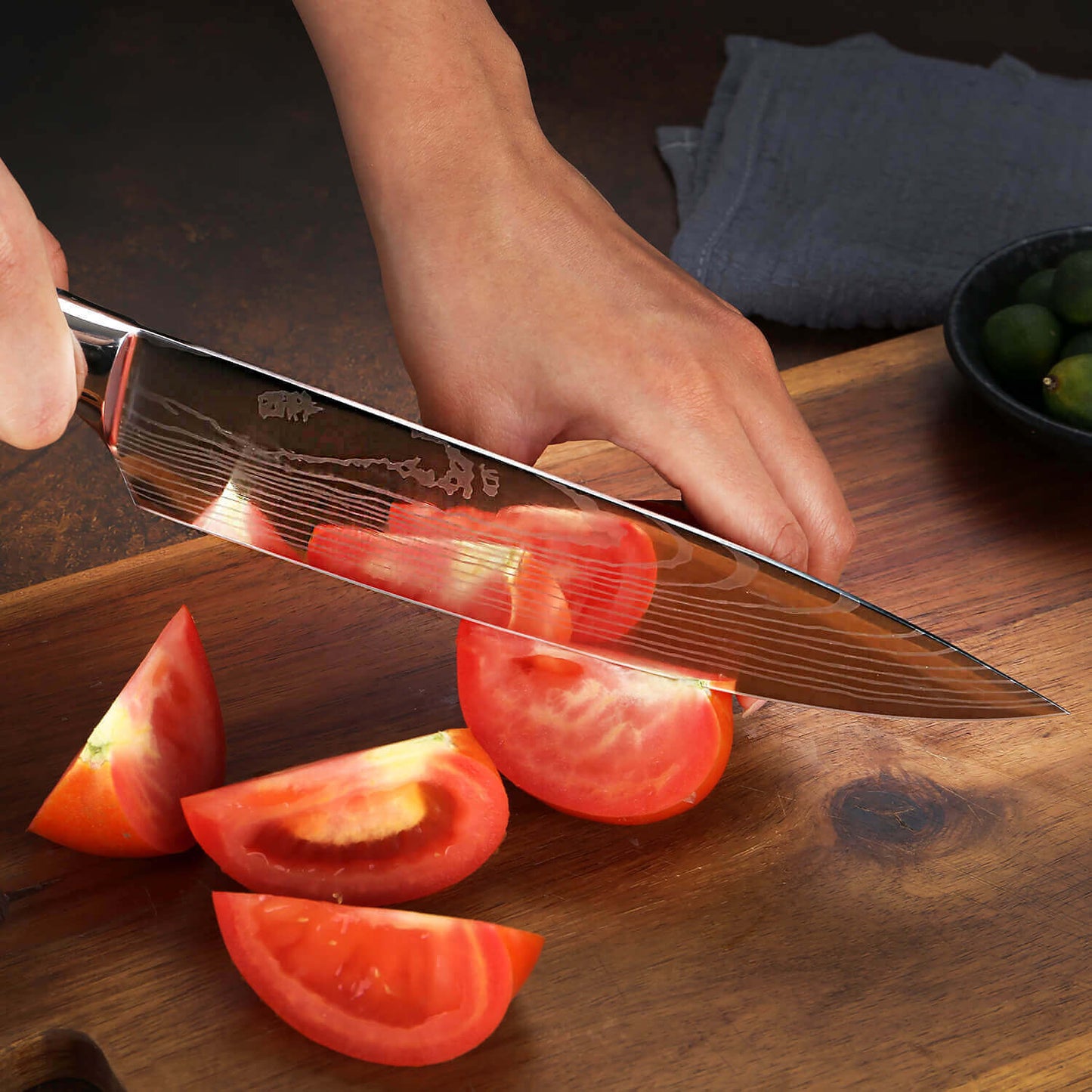 Amethyst Collection — Japanese High-Carbon Steel Knife Set with Purple Resin Handles