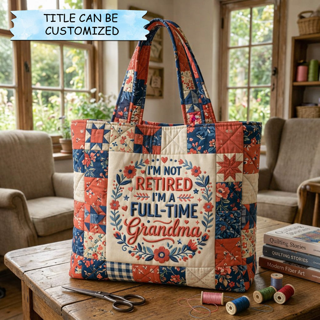 Forever Love Patch Quilted Tote Bag QTCUZ GFTOHD14568