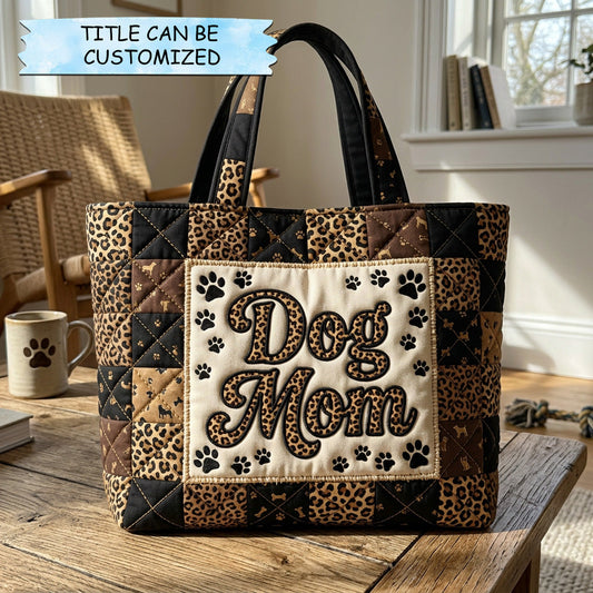 Golden Paw Charm Quilted Tote Bag QTCUZ GFTOHD14583