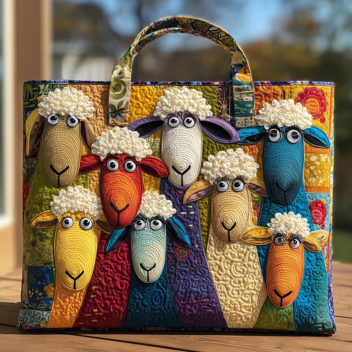 Sheep Heaven Quilted Tote Bag