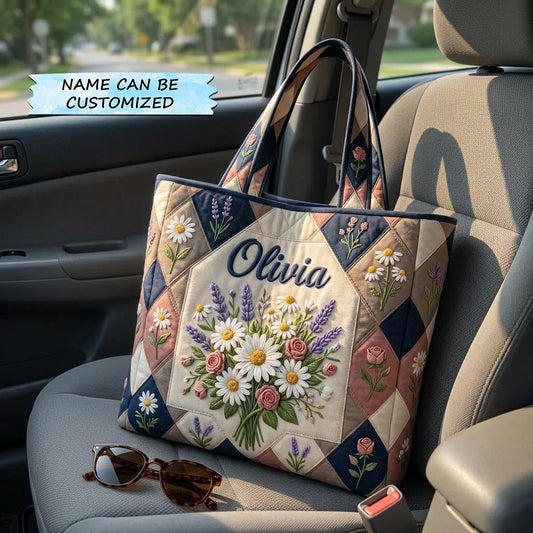 Garden of Love Quilted Tote Bag QTCUZ GFTOMA10384