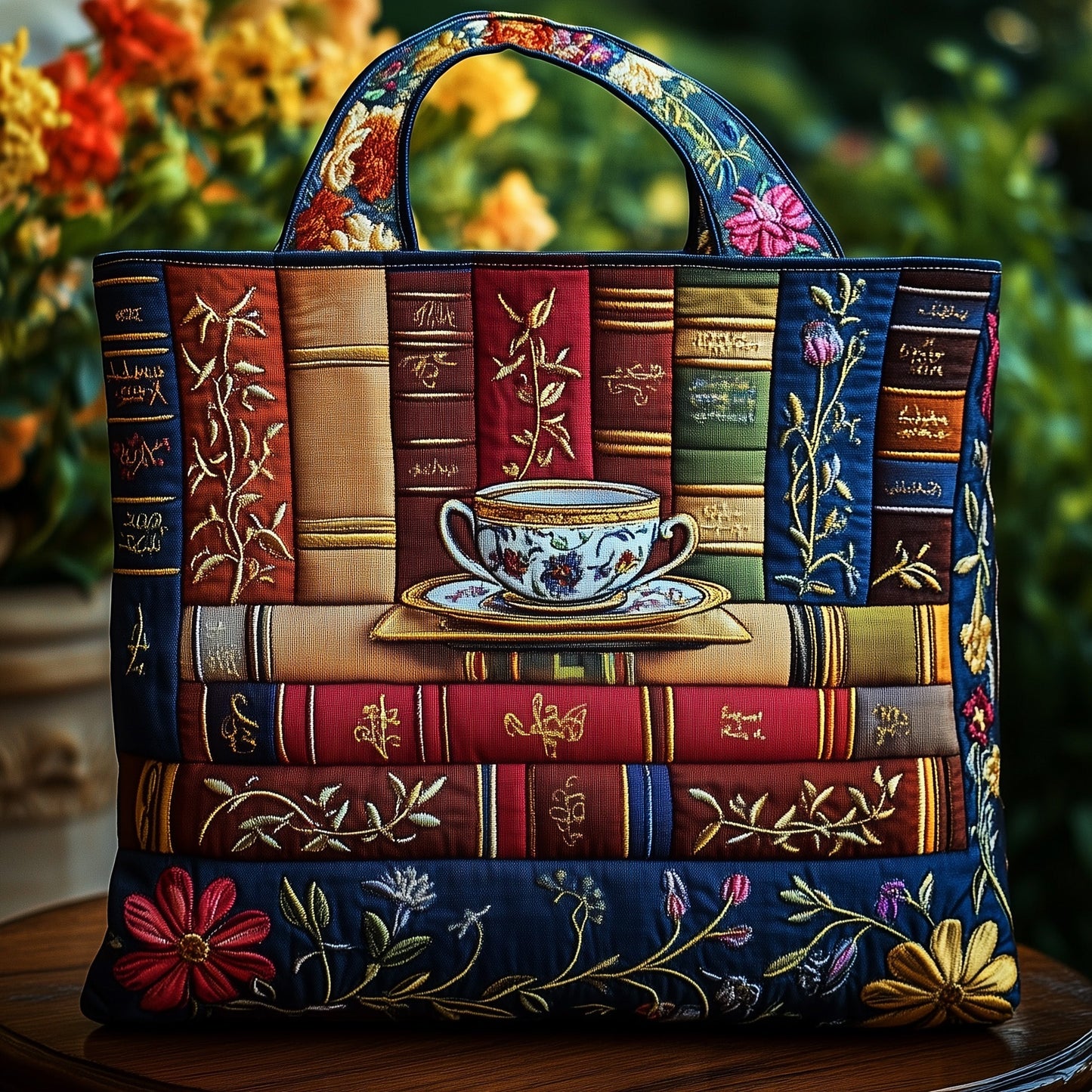 Cozy Book Quilted Tote Bag GFTOMA1568