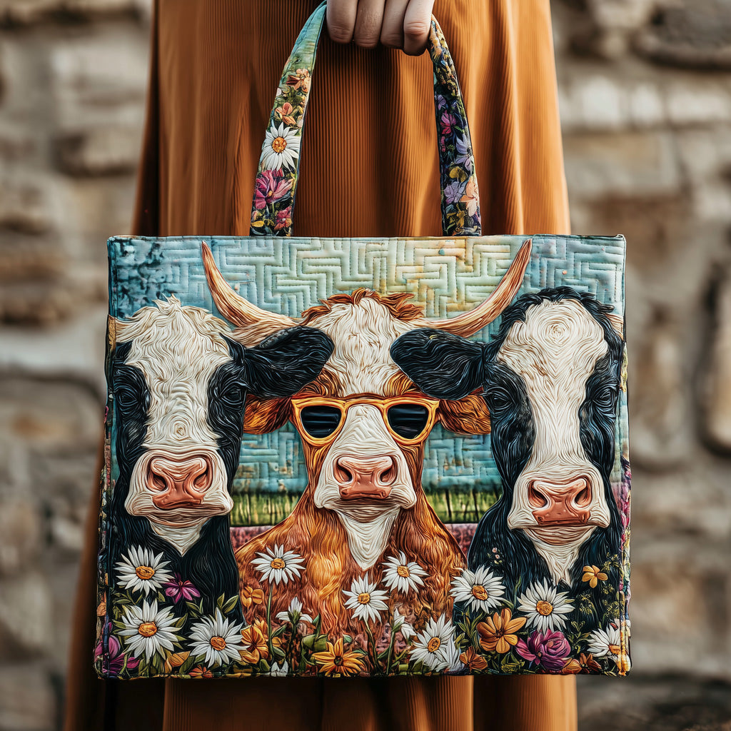 Moo Meadows Quilted Tote Bag GFTOMA3386