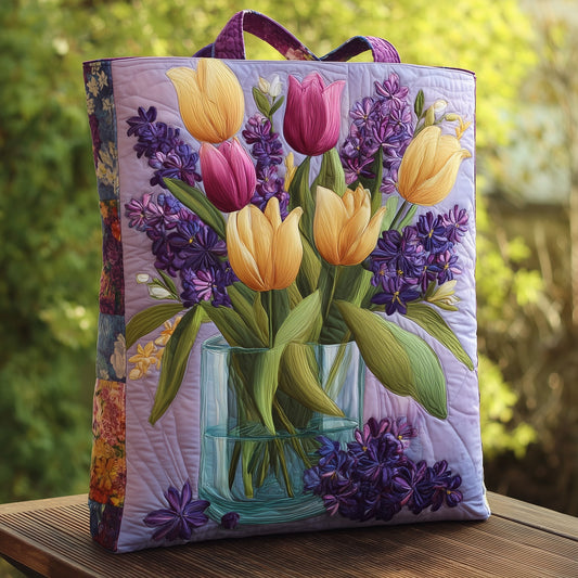 Elegant Tulip Quilted Tote Bag GFTONT2221