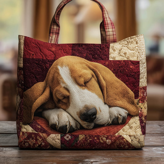 Basset Hound Nap Quilted Tote Bag GFTONT6033