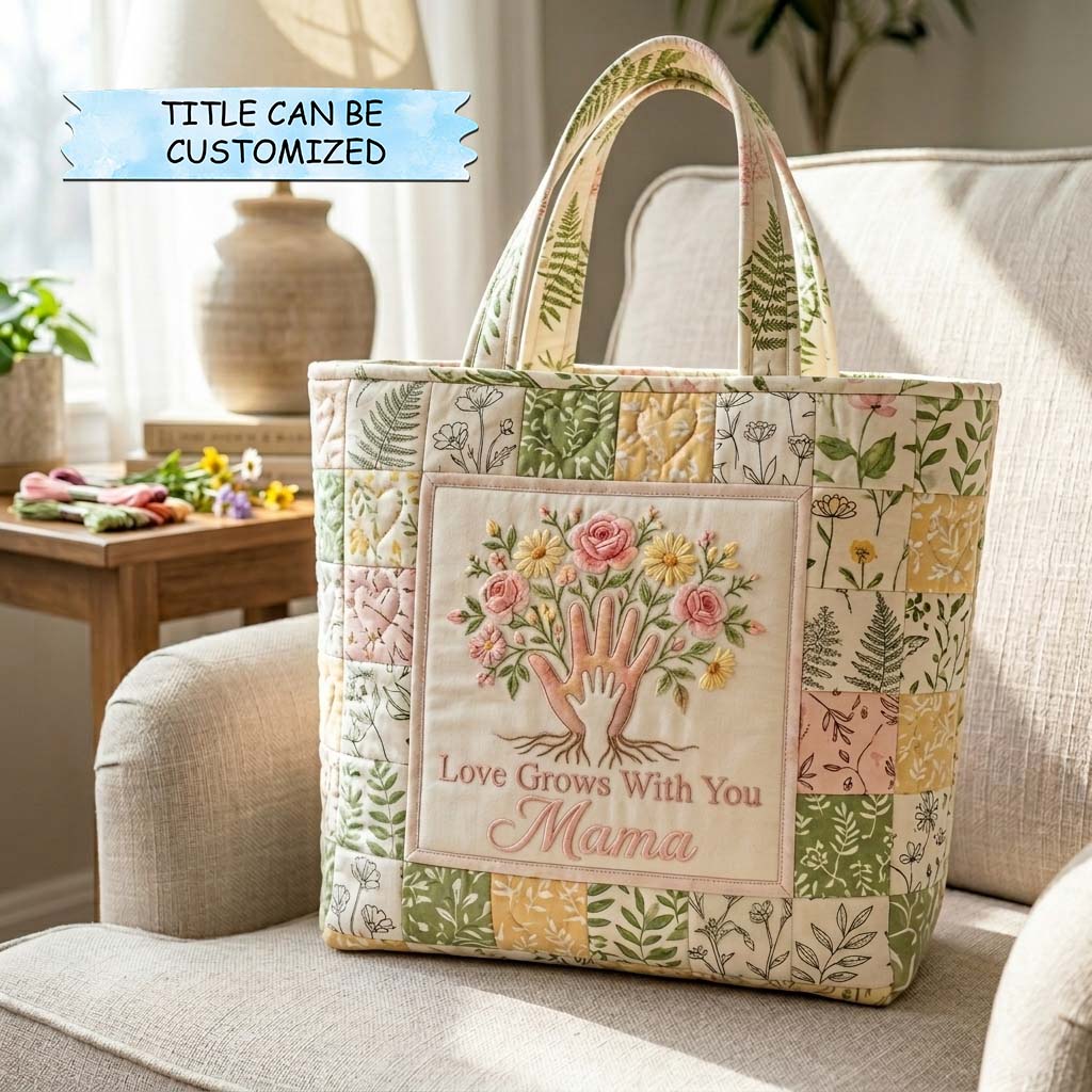 Heart Bound Quilted Tote Bag QTCUZ GFTOQA2374