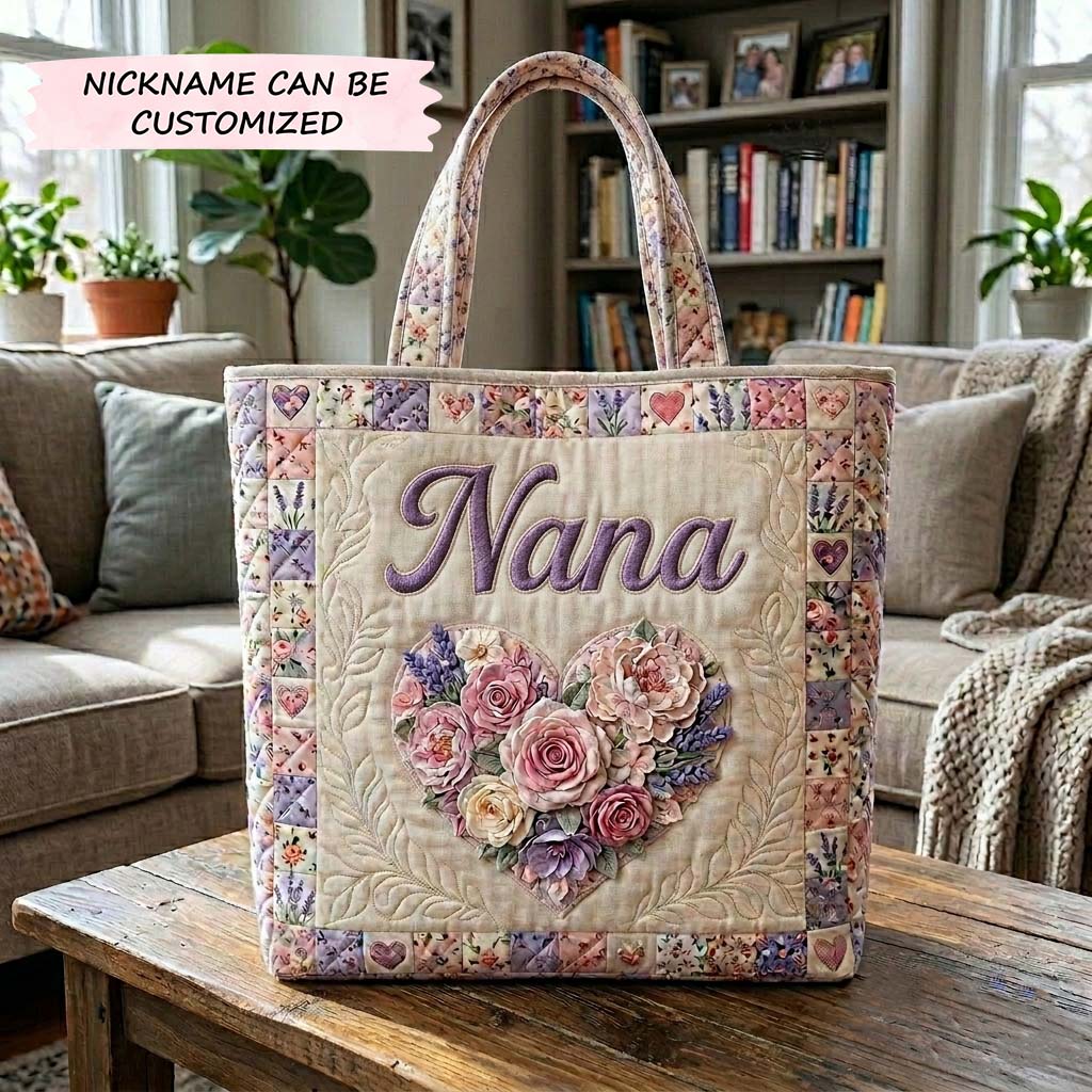 Heart Bound Quilted Tote Bag QTCUZ GFTOQA2375