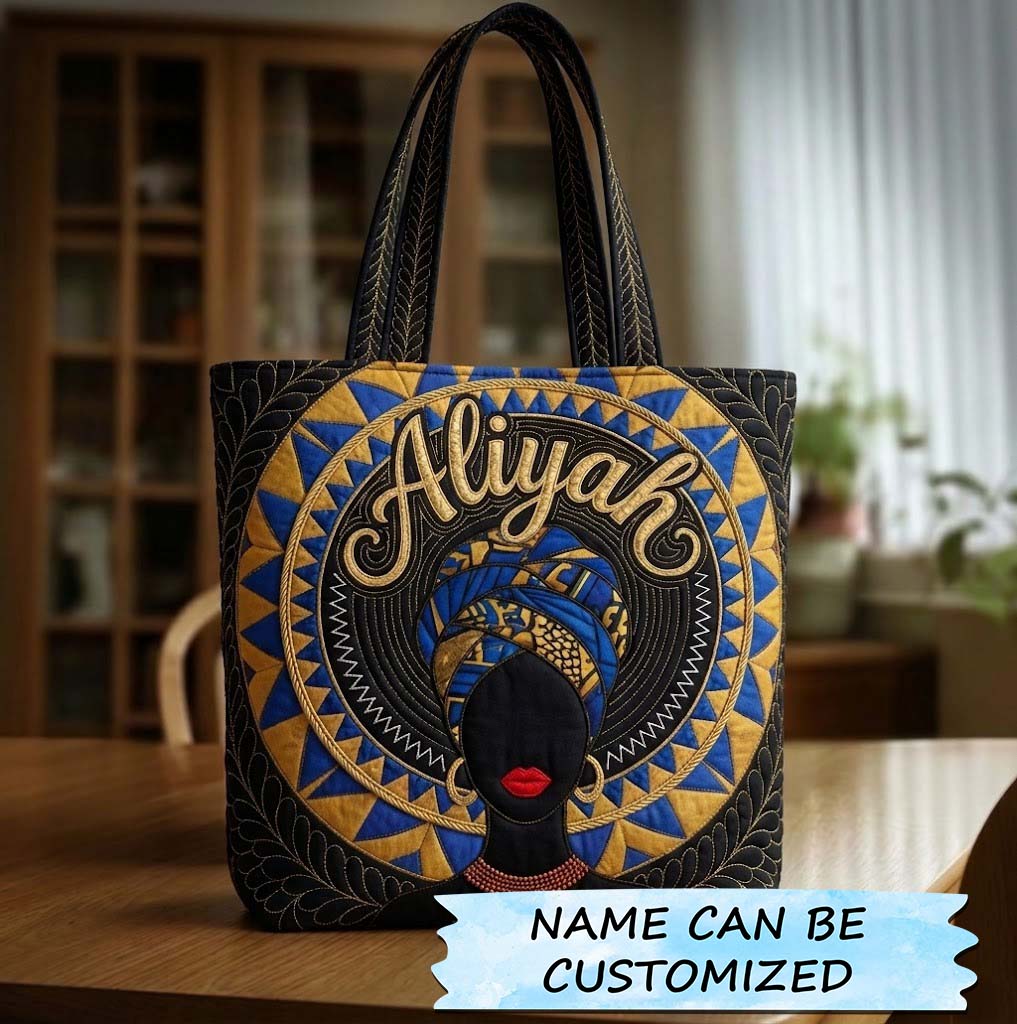 Melanin Queen Quilted Tote Bag QTCUZ GFTOTG3776