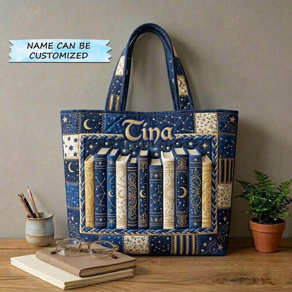 Bookish Quilted Tote Bag QTCUZ GFTOTG3841