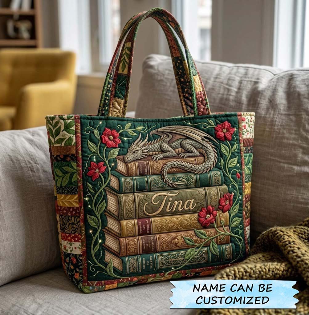 Bookish Quilted Tote Bag QTCUZ GFTOTG3844
