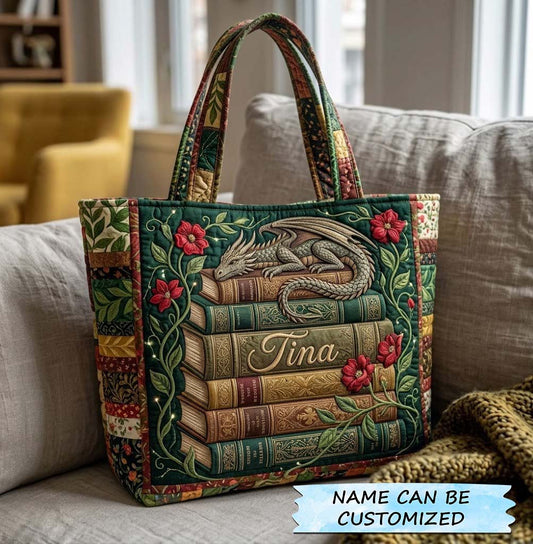Bookish Quilted Tote Bag QTCUZ GFTOTG3844