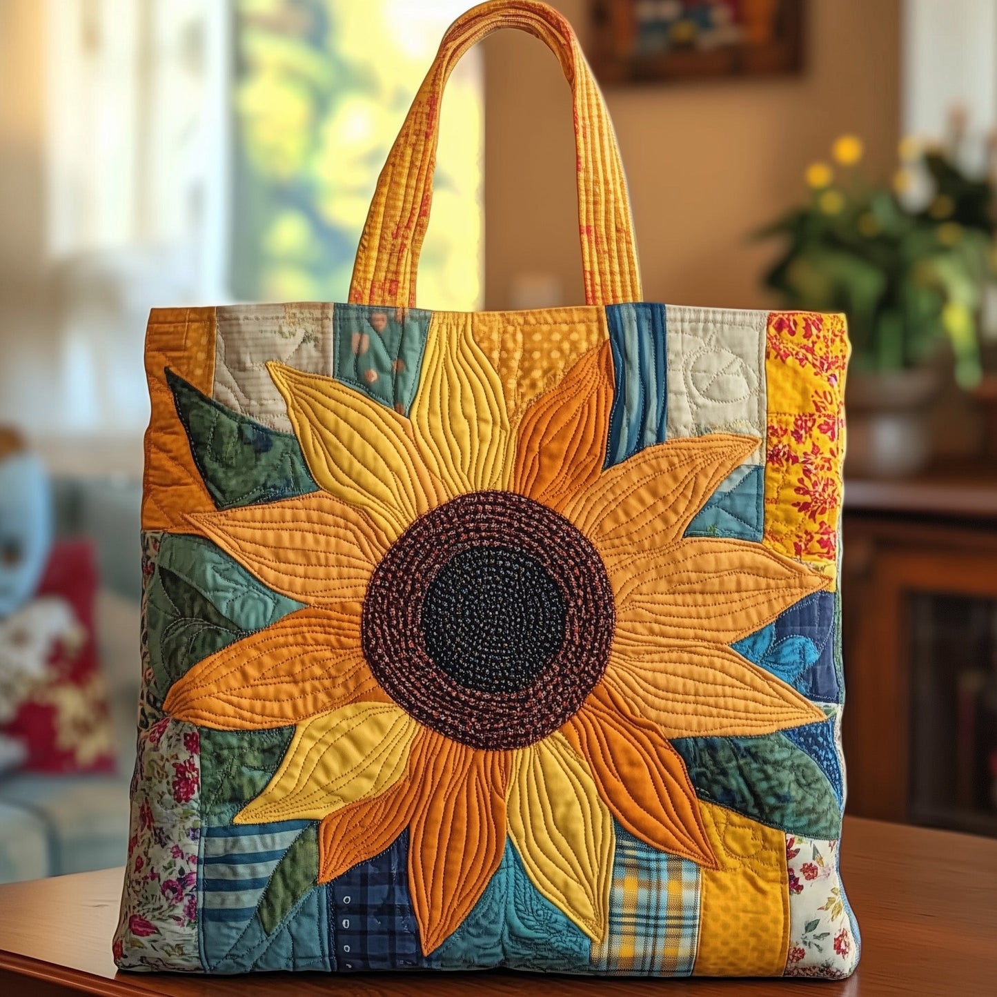Sunflower Quilted Tote Bag GFTOXM203