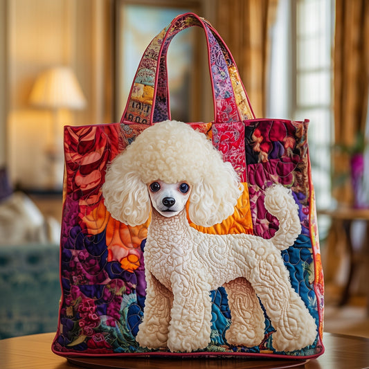 Adorable Poodle Quilted Tote Bag GFTOYC192