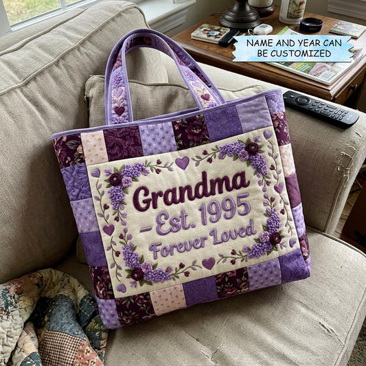 Mom Bloom Quilted Tote Bag QTCUZ GFTOMA10338
